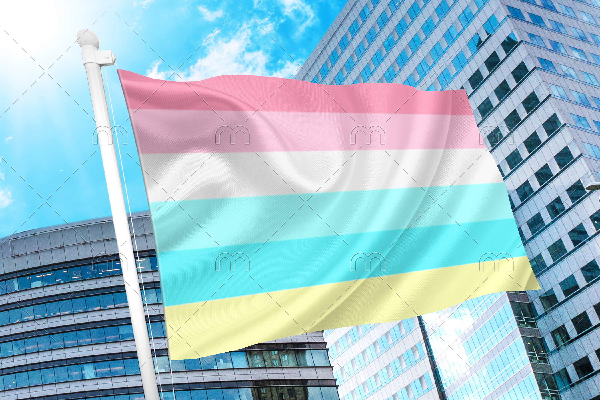 genflux Genderflux Pride Flag PN0112 2x3 ft (60x90 cm) Official PAN FLAG Merch