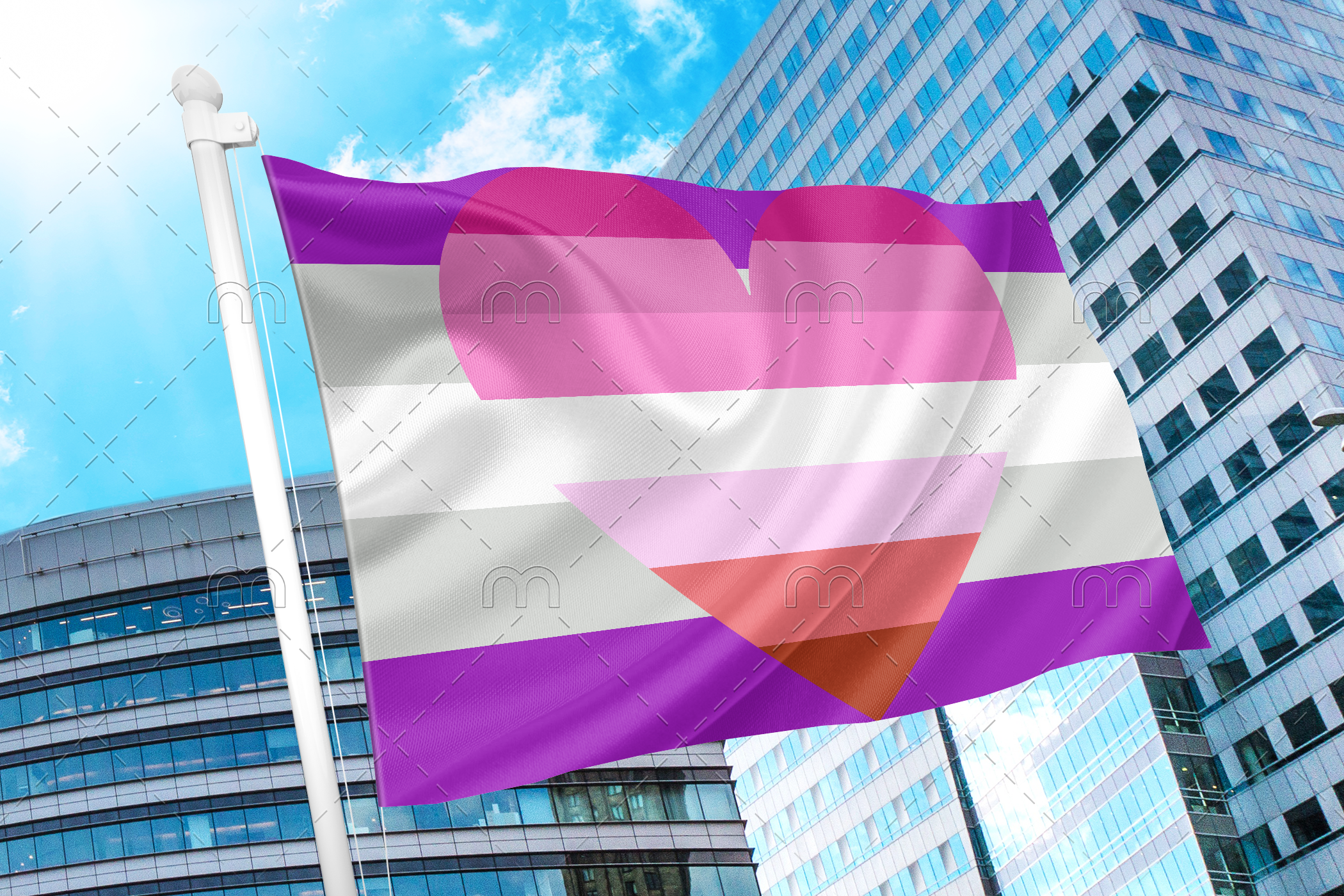 greylesbian Gray Asexual Lesbian Combo Pride Flag PN0112 2x3 ft (60x90 cm) Official PAN FLAG Merch