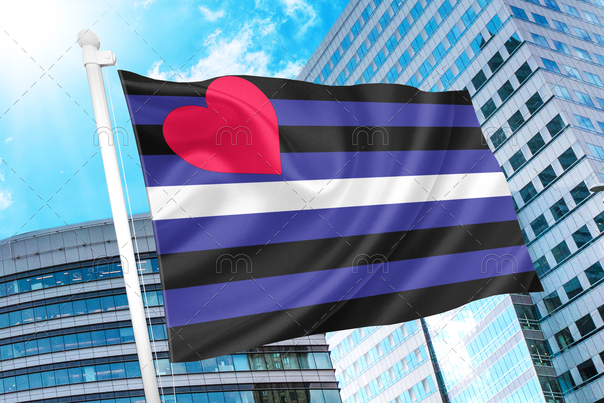 leather1 Leather Pride Flag PN0112 2x3 ft (60x90 cm) Official PAN FLAG Merch