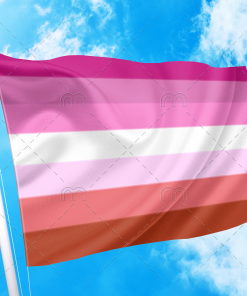 Lesbian Pride Flag PN0112 3 - Lesbian Flag 3x5ft (90x150cm) / 2 Grommets left Official PAN FLAG Merch