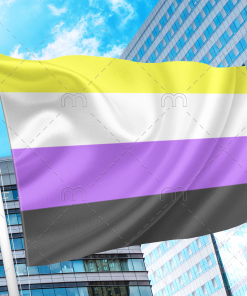Non Binary Pride Flag PN0112 2x3 ft (60 x90 cm) / 2 grommets left Official PAN FLAG Merch