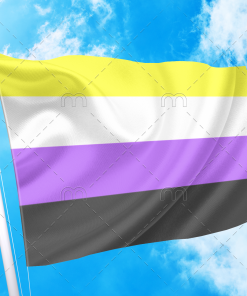 Non Binary Pride Flag PN0112 3 - Lesbian Flag 3x5 ft (90x150 cm) / 2 grommets left Official PAN FLAG Merch