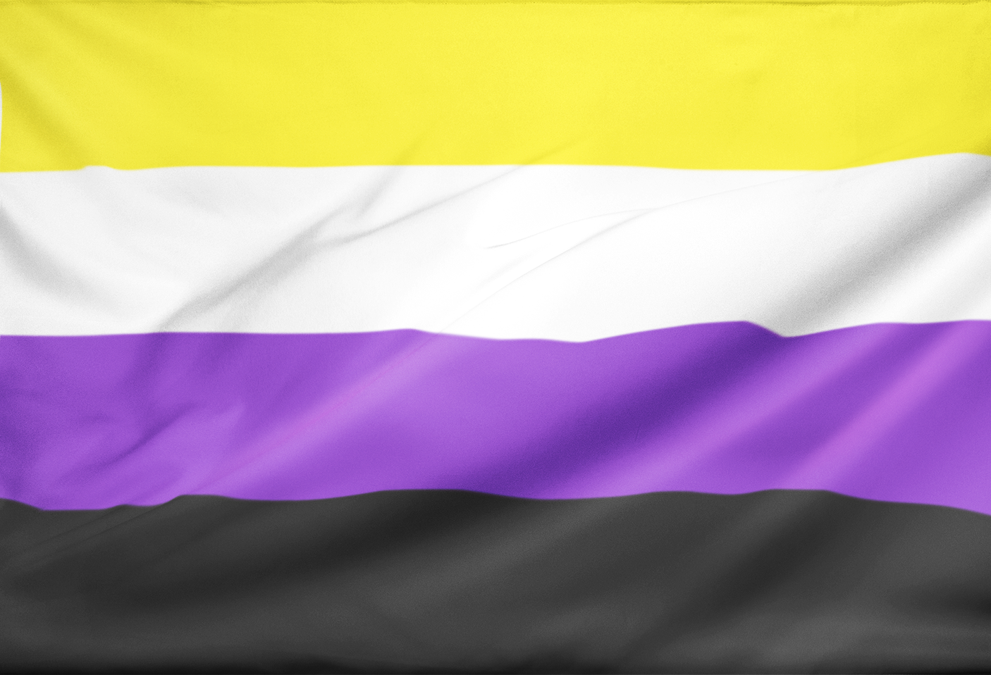 nonbinaryflag 2x3 ft (60 x90 cm) / No grommets Official PAN FLAG Merch