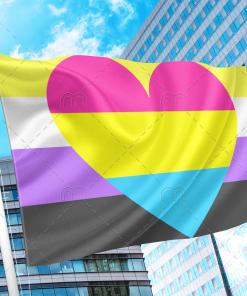 Non Binary Pansexual Flag PN0112 2x3 ft (60x90cm) / 2 Left Grommets Official PAN FLAG Merch