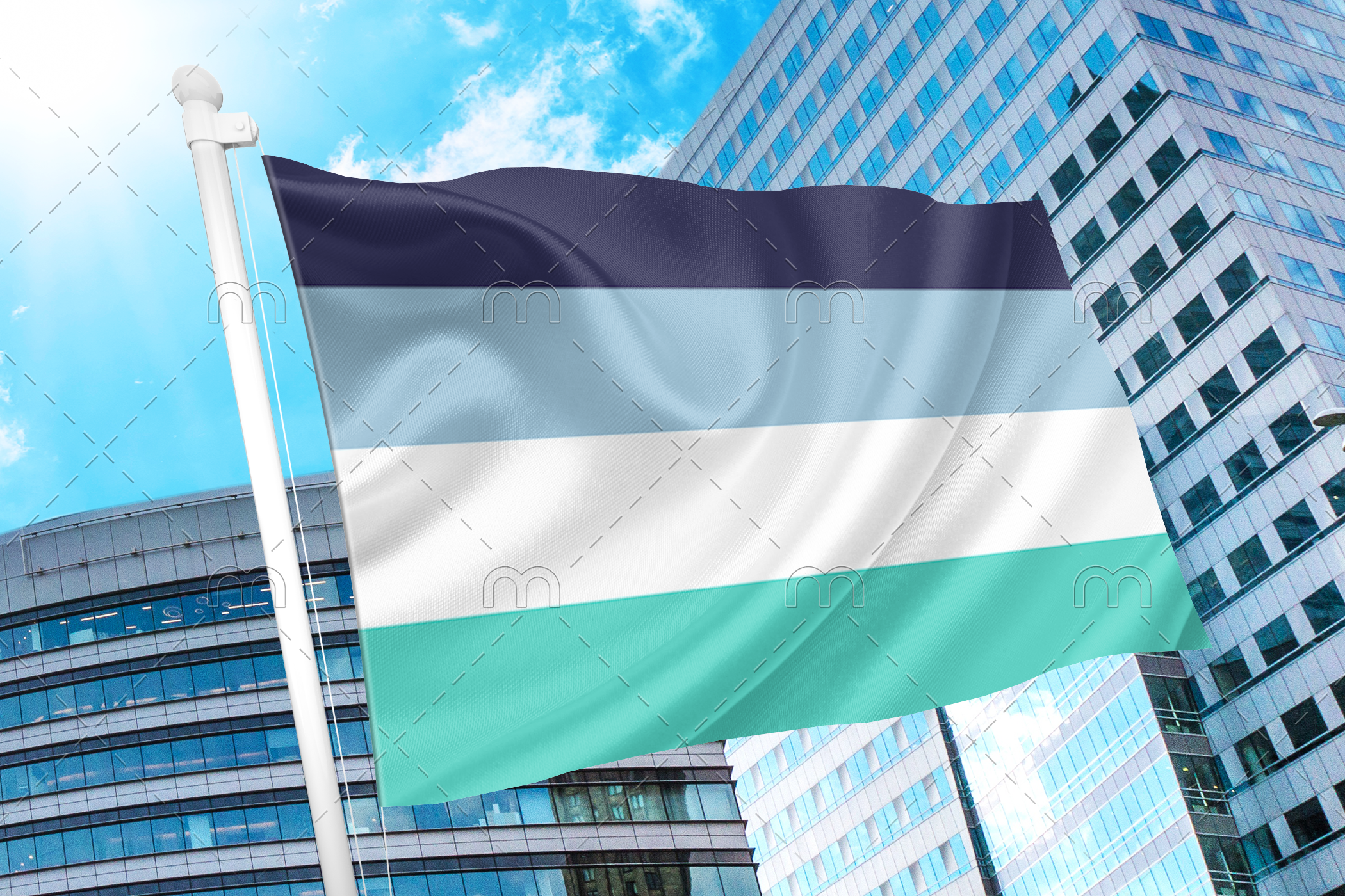 orient Oriented Aroace Flag PN0112 60x90 cm (2x3 ft) / 2 Grommets Left Official PAN FLAG Merch