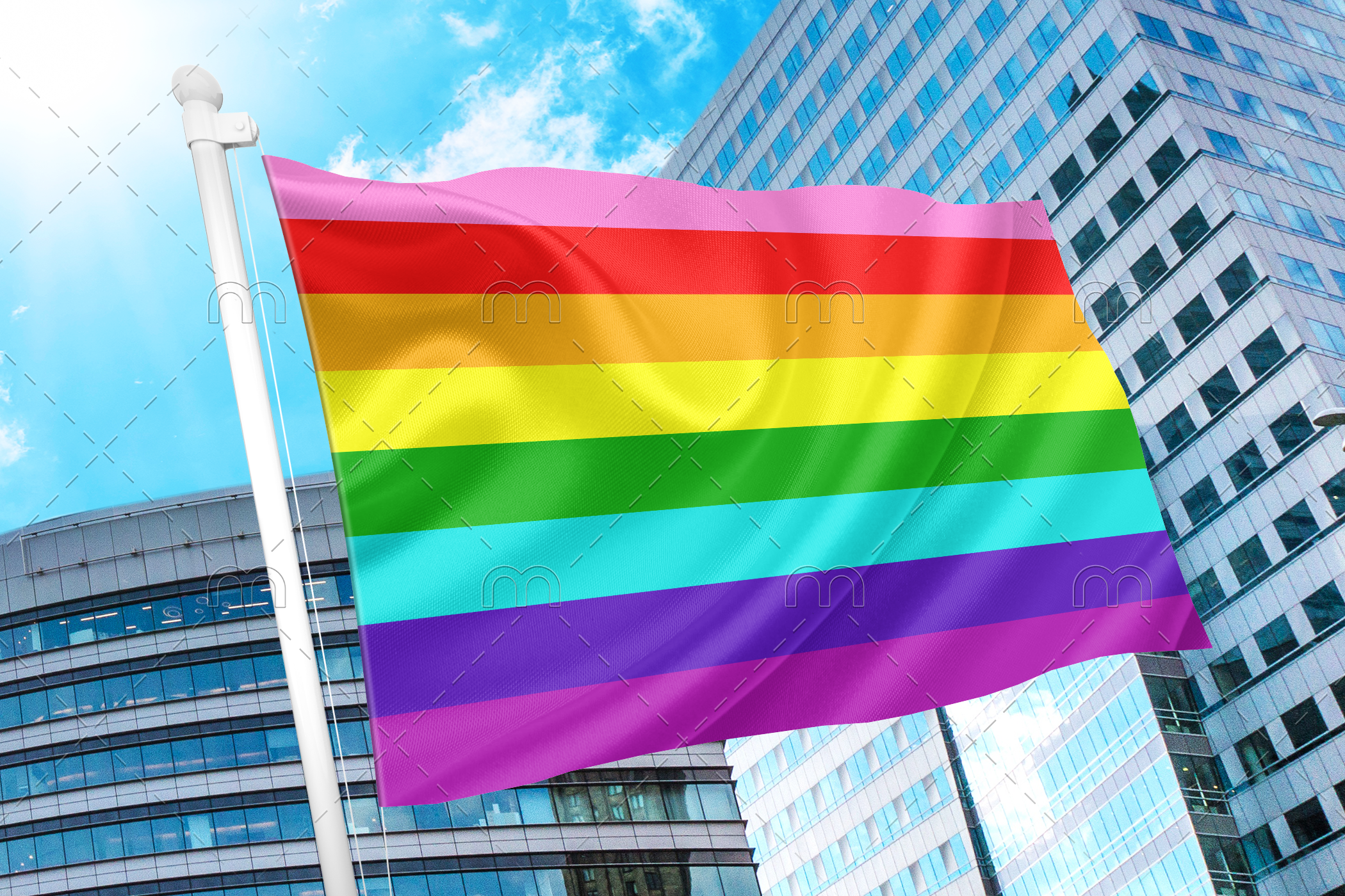 orig Original Pride Flag PN0112 2x3 ft (60x90cm) / 2 Grommets Official PAN FLAG Merch