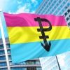 Pansexual Pride Flag with P PN0112 2x3 ft (60x90cm) Official PAN FLAG Merch