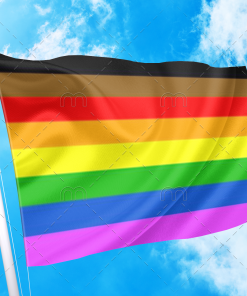 Philadelphia Gay Pride Flag PN0112 2 - Lesbian Flag 2x3 ft (60x90 cm) / No Grommets Official PAN FLAG Merch