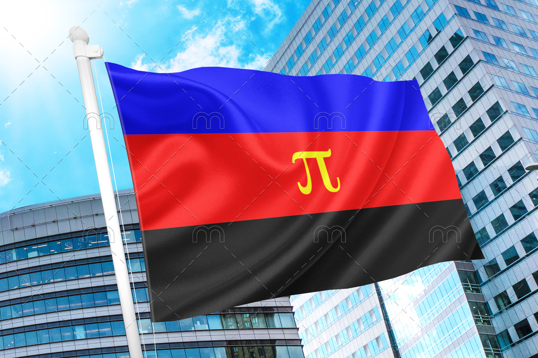 poly Polyamory Pride Flag PN0112 2x3 ft (60x90cm) / Pi / 2 Grommets left Official PAN FLAG Merch