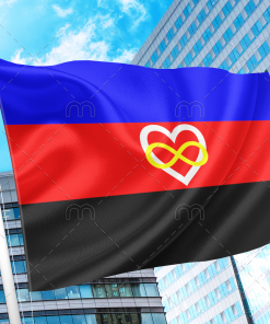 Polyamory Pride Flag PN0112 4 - Lesbian Flag 3x5 ft (90x150cm) / Pi / No Grommets Official PAN FLAG Merch