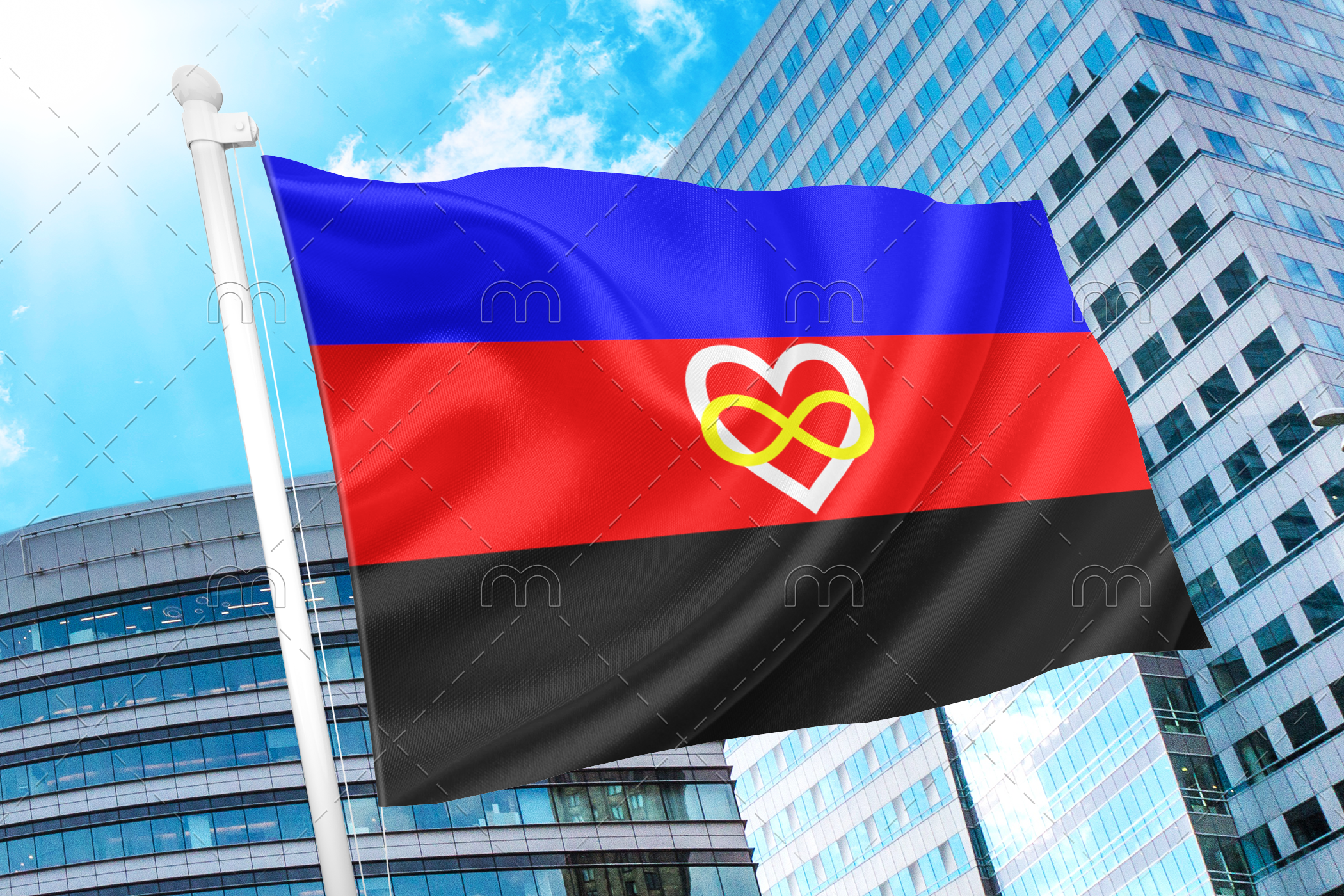 poly1 3x5 ft (90x150cm) / Pi / No Grommets Official PAN FLAG Merch