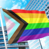Progress Pride Flag PN0112 2x3 ft (60x90cm) / 2 Grommets Left Official PAN FLAG Merch