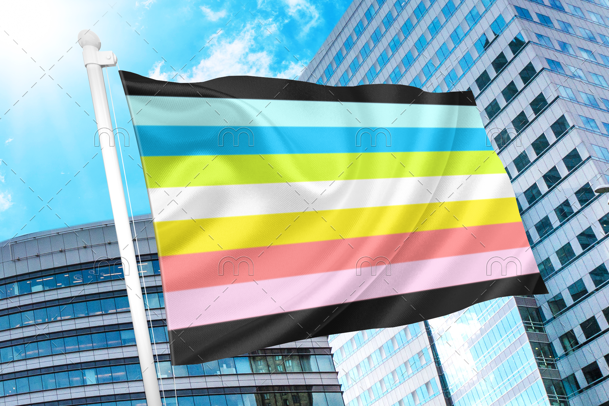 queer Queer Pride Flag PN0112 2x3 ft (60x90 cm) / 2 Grommets left Official PAN FLAG Merch