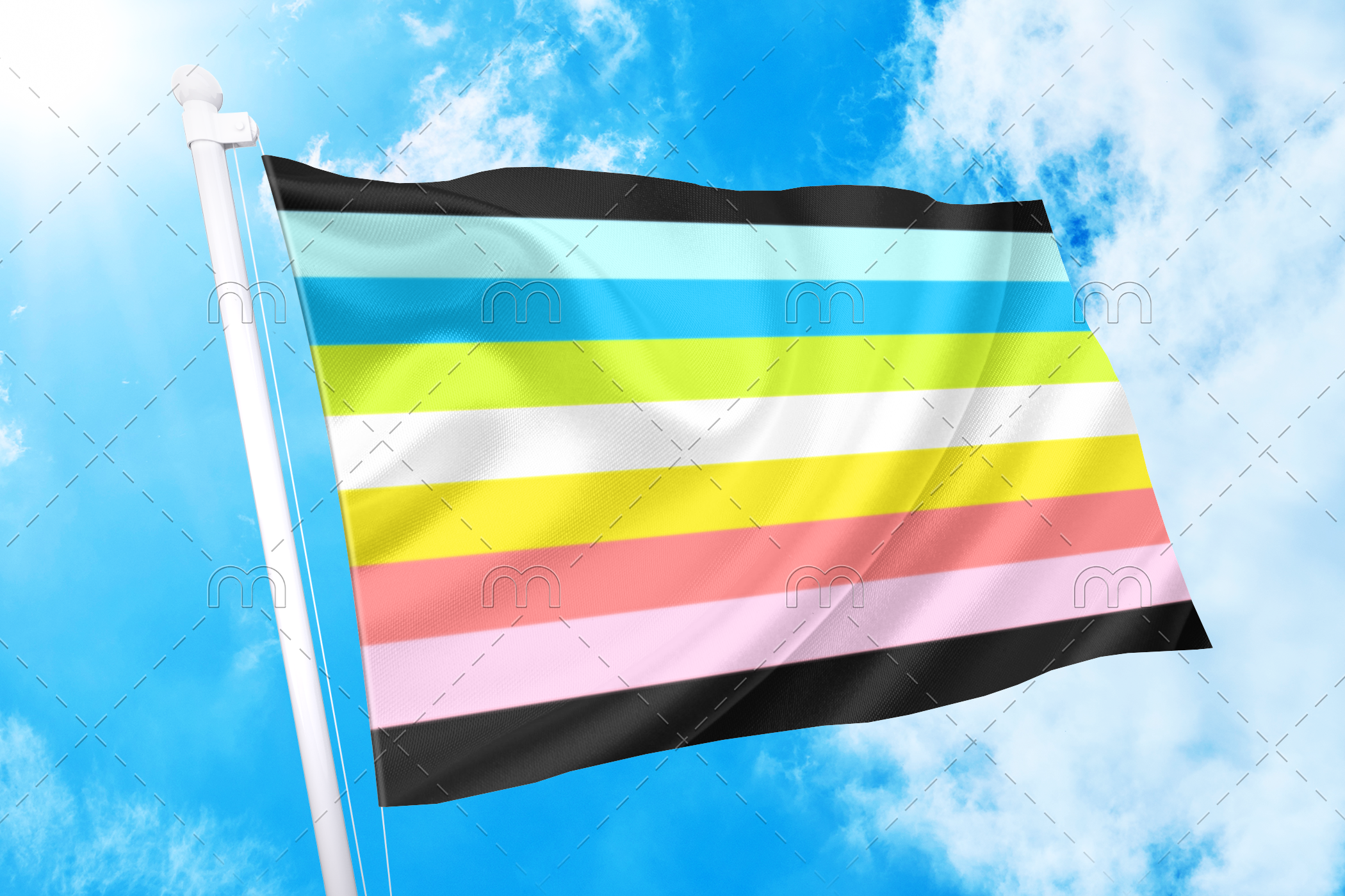 queer1 2x3 ft (60x90 cm) / No Grommets Official PAN FLAG Merch