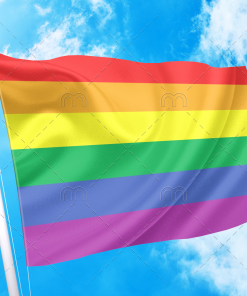 Gay Pride Rainbow Flag PN0112 2x3 ft (60x90cm) / 2 Grommets Left Official PAN FLAG Merch