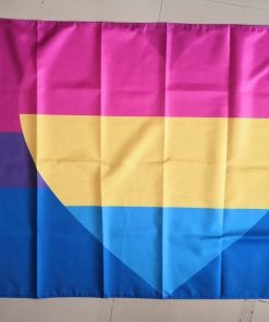 Bisexual Panromantic Pride Flag PN0112 3 - Lesbian Flag 3x5 ft(90x150cm) / 2 Grommets left Official PAN FLAG Merch