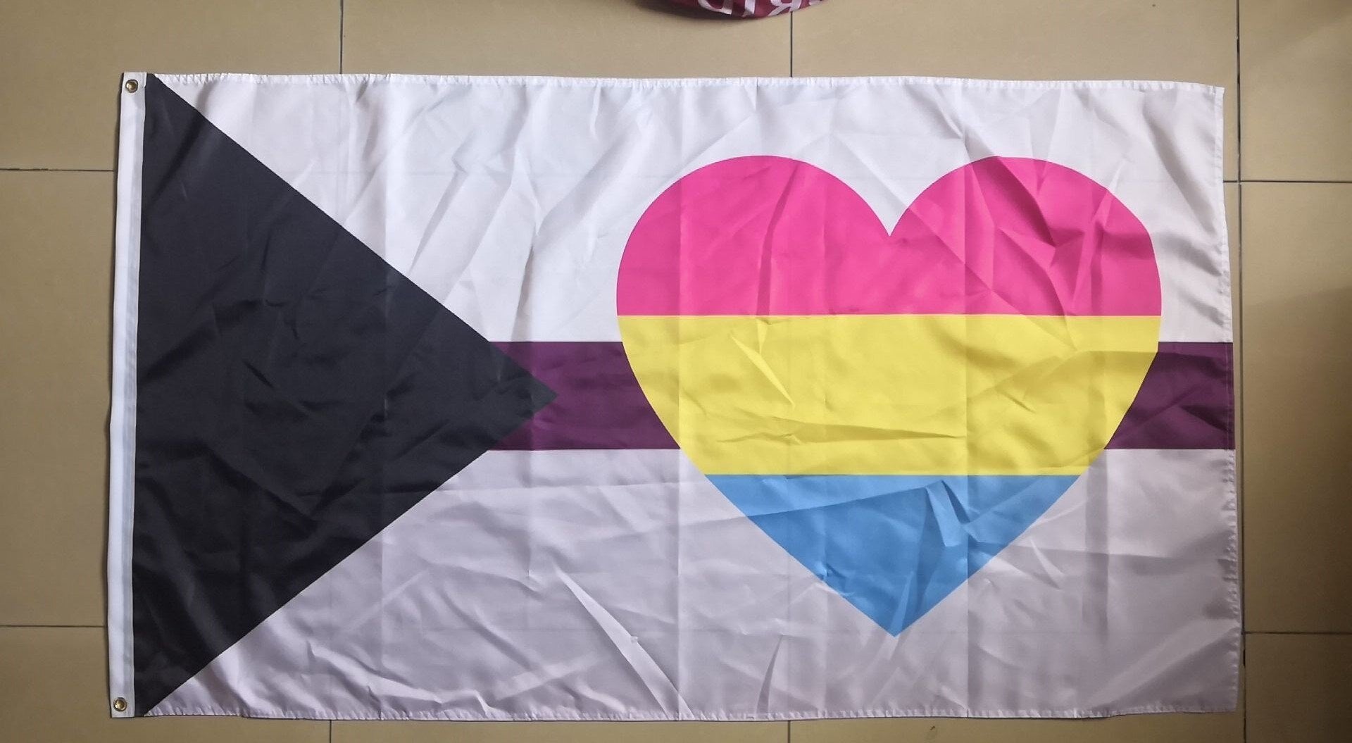 real_demipansexual 2x3 ft (60x90 cm) / No Grommets Official PAN FLAG Merch