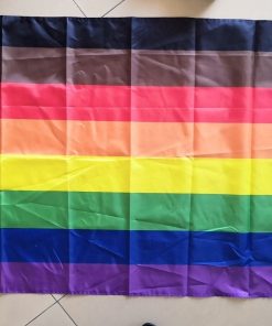 Philadelphia Gay Pride Flag PN0112 3 - Lesbian Flag 3x5 ft (90x150 cm) / 2 Grommets Official PAN FLAG Merch
