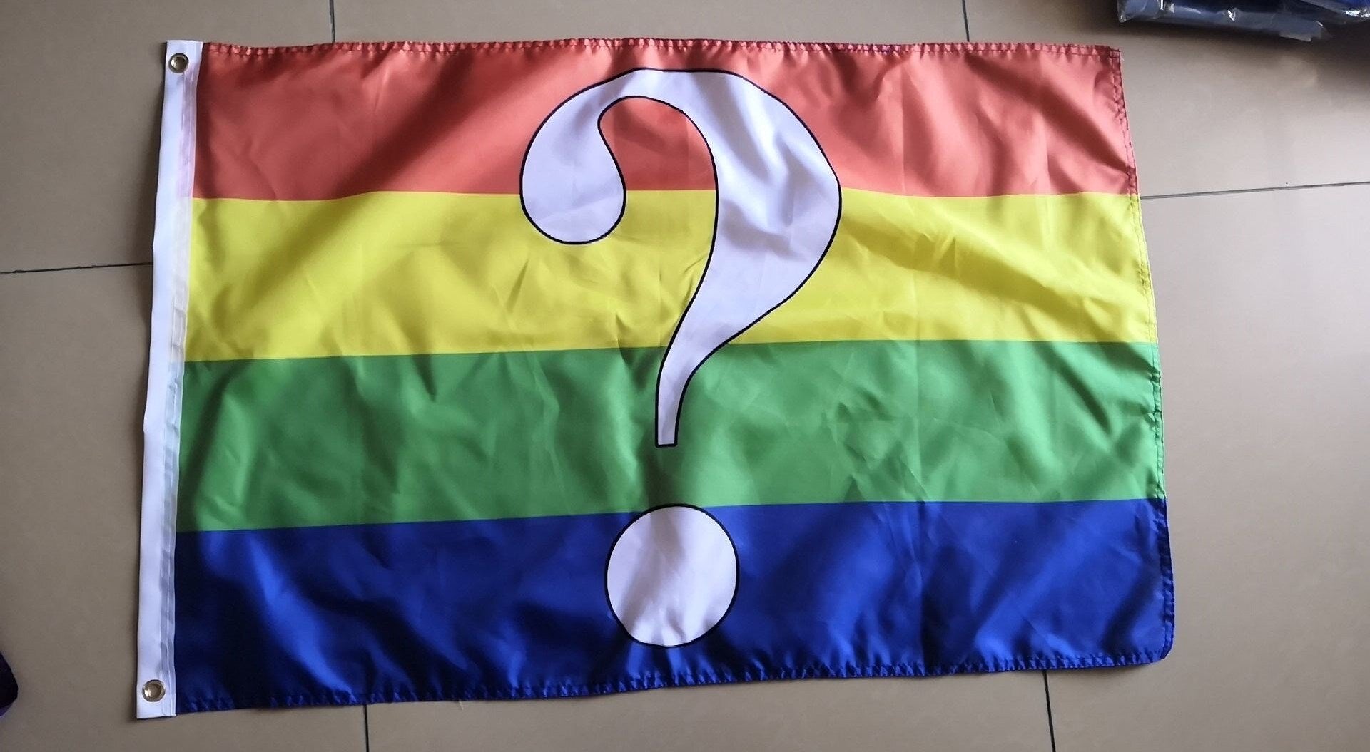 real_question 2x3 ft (60x90 cm) / 4 Grommets Official PAN FLAG Merch