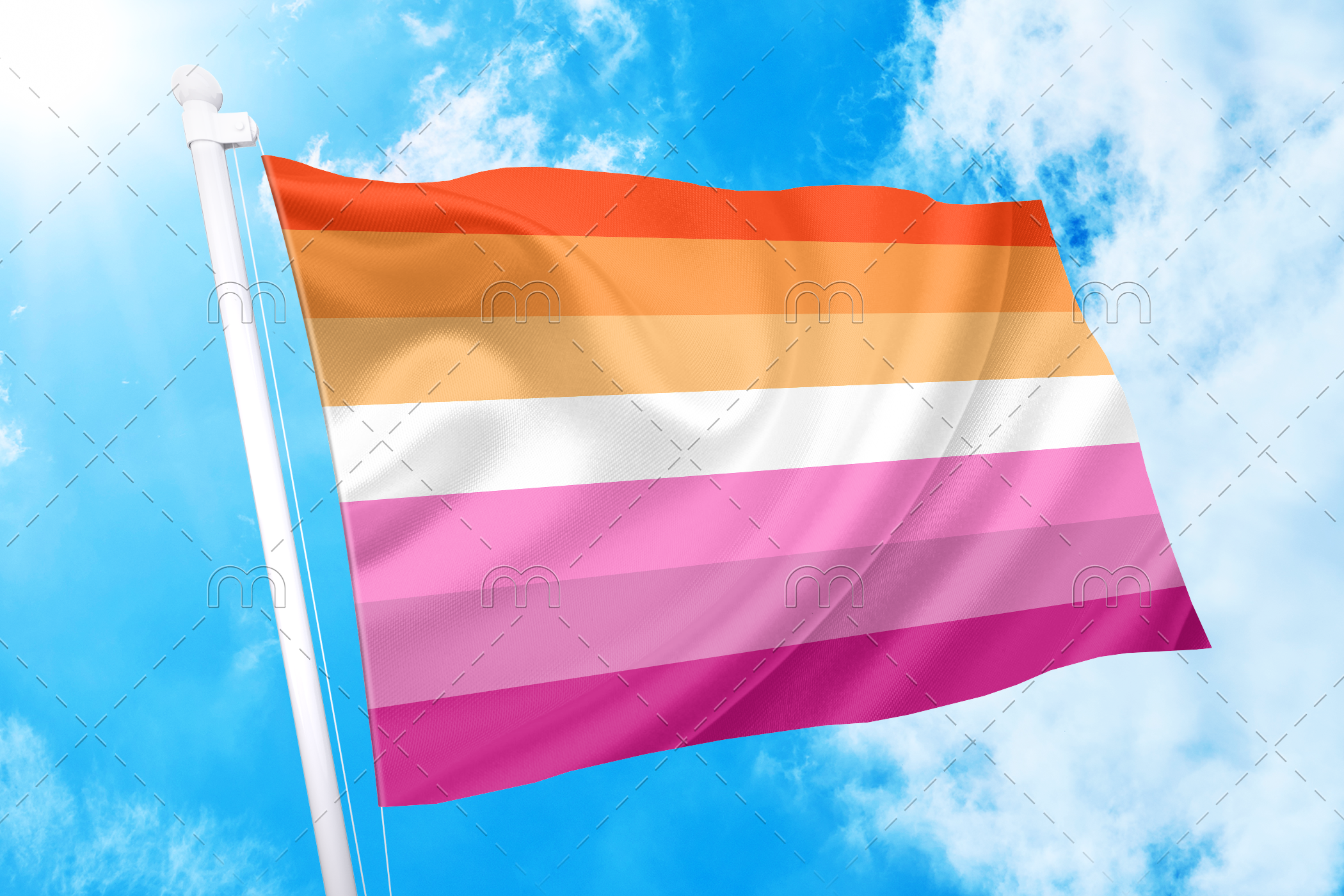 sunse 3x5 ft (90x150cm) / 2 Grommets left Official PAN FLAG Merch