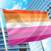 Lesbian Sunset Pride Flag PN0112 2x3 ft (60x90cm) / 2 Grommets left Official PAN FLAG Merch